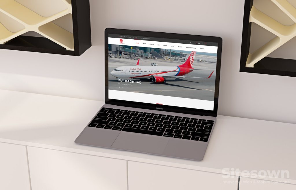 شركة دريم واي – موقع ويب لشركة طيران